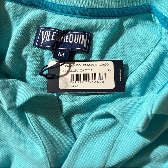 Vilebrequin Mens Light Blue Golf Polo Shirt Size M Casual Short Sleeve Cotton - Picture 3 of 4